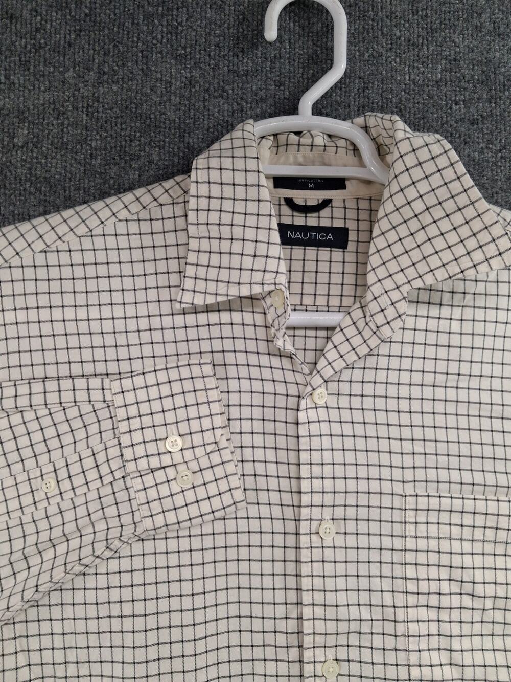 Nautica Shirt Mens Medium Button Long Sleeve White